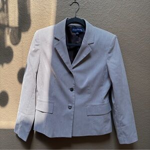 Evan Picone Gray Tailored Blazer Suit Jacket